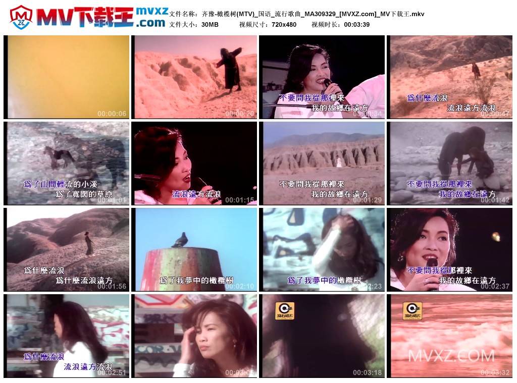 齐豫-橄榄树(MTV)_国语_流行歌曲_MA309329